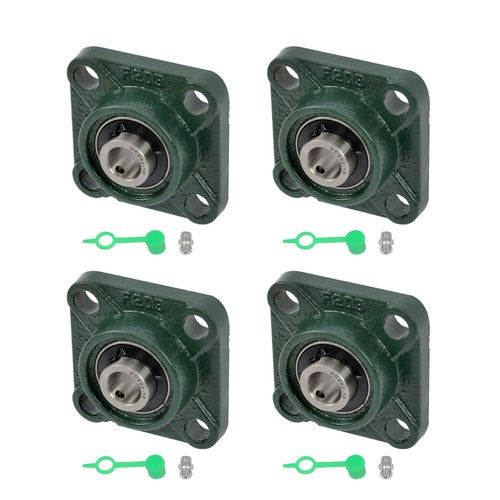Solid Spare 4pcs UCF202-10 Pillow Block Bearing 4-Bolt Self-Aligning Solid Base 5/8" Bore