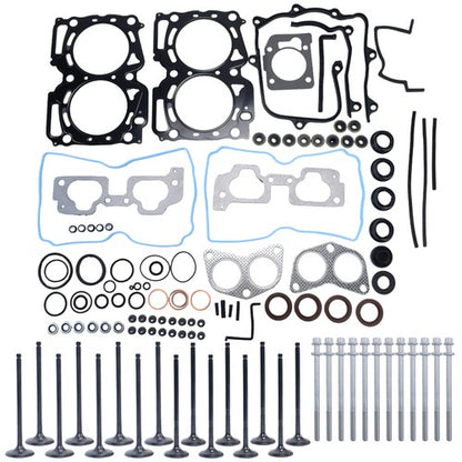 New Head Gasket Set Intake Exhaust Valves Fits For 2004-2009 Subaru 2.5L