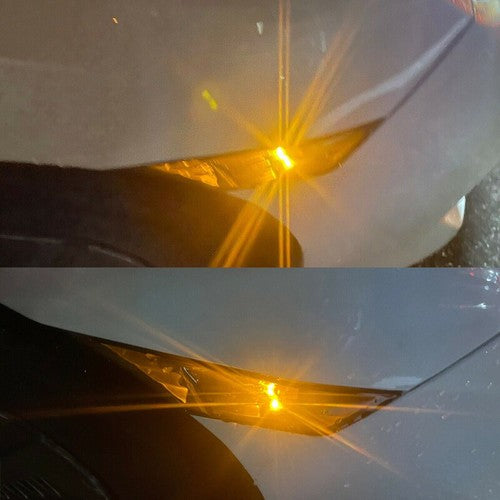 For 2016-2021 Honda Civic Smoked Side Marker Lamp Turn Signal Light W/LED Bulbs