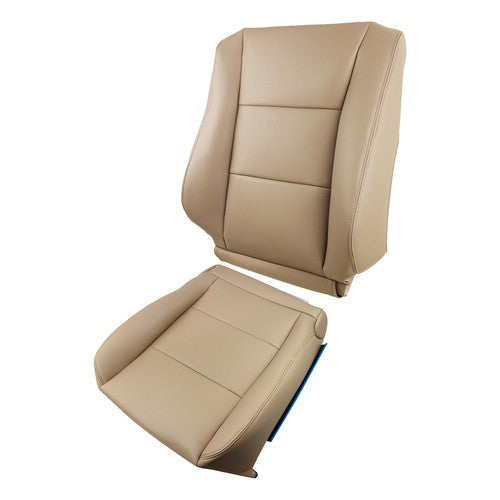 Solid Spare Leather Front Driver & Passenger Covers Tan Suit For 98-07 Toyota Land Cruiser