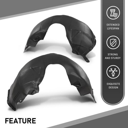 Solid Spare Fit For 2002-2008 BMW 745i 750i 760i Front Fender Liner Inner Splash Shield