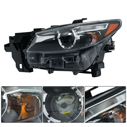 Solid Spare Headlight LED Halogen For Mazda CX-9 CX9 2016-2023 Left Side Replacement w/o AFS