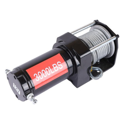 Solid Spare 3000 lb Electric Winch 12VDC/1.3HP ATV Winch 3/16in*32ft Heavy Duty Steel Cable