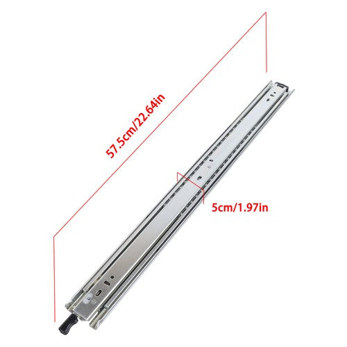 Solid Spare 1 Pair Locking Drawer Slides 22" Full Extension & Lock 150 lb Load Capacity