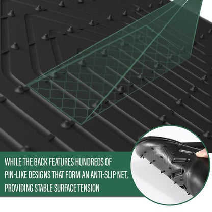Solid Spare Fit For 2017-2023 Tesla Model 3 All Weather 3D TPE Floor Mats & Cargo Liner 6pcs