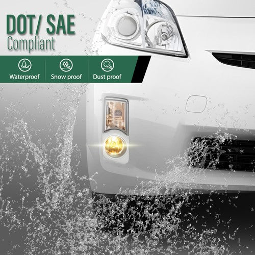 Solid Spare Fog Lights Driving Lamps w/ Bulbs+Wiring+Switch Fit For 2010-2011 Toyota Prius