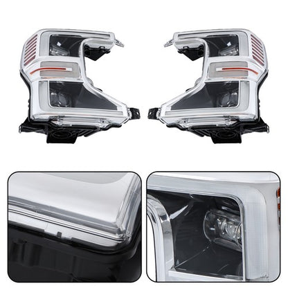 Solid Spare For Ford F250 F350 SuperDuty 2020-22 LH+RH Headlight Headlamp w/o Sport Package