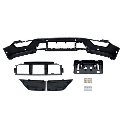 Solid Spare For Ford F150 2021 2022 2023 Front Chrome Steel Bumper and Plastic Grille Trim
