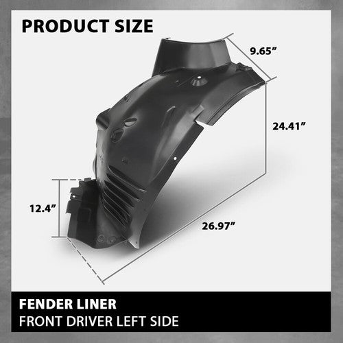 Solid Spare Fit For 08-11 Mercedes-Benz C230 C250 C300 C350 Front Left Fender Liner