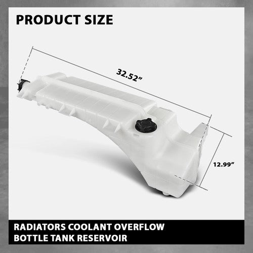Solid Spare Coolant Reservoir Expansion Tank w/ Cap Fit For 2008 - 2018 Volvo Mack Truck