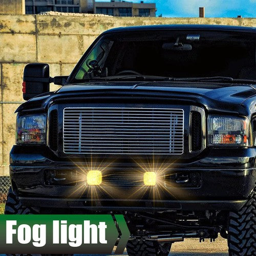 Solid Spare Fit For 05-07 Ford F-250 F-350 F-450 F-550 Yellow Lens Excursion Fog Lights