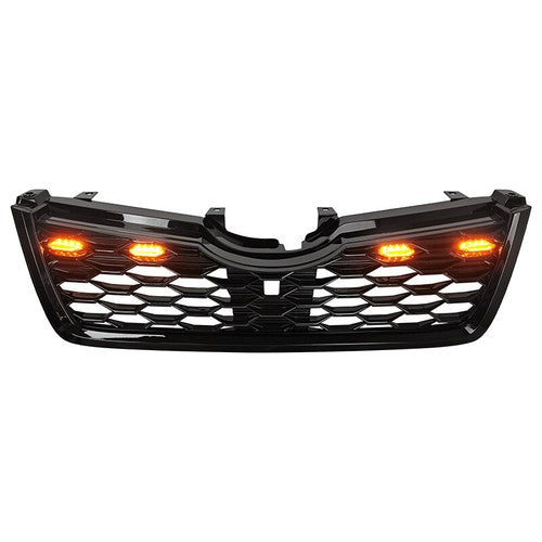 For 2019 2020 2021 Subaru Forester Front Bumper Black Honeycomb Grille w/Light