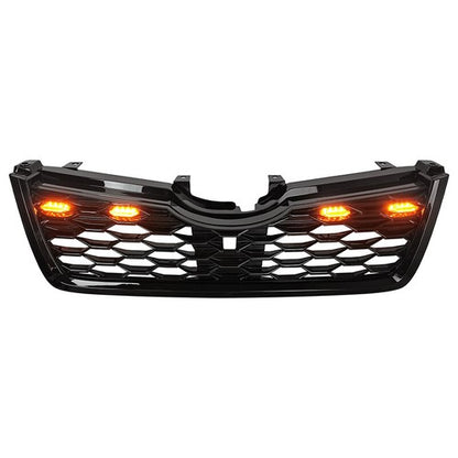 For 2019 2020 2021 Subaru Forester Front Bumper Black Honeycomb Grille w/Light