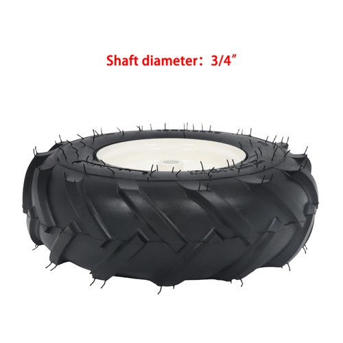 Solid Spare Lawn Mower Tire and Wheels 1 Pair 13"×5.00-6 Flat Free W/3/4'inch Axle Diameter