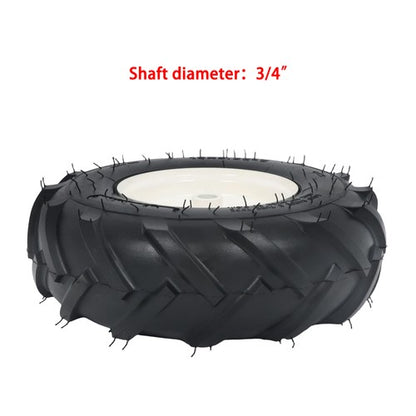 Solid Spare Lawn Mower Tire and Wheels 1 Pair 13"×5.00-6 Flat Free W/3/4'inch Axle Diameter