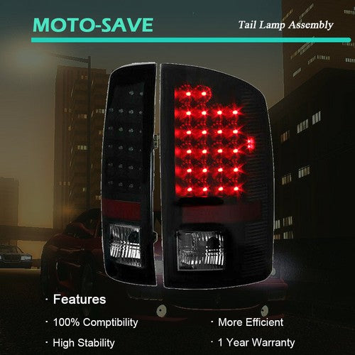 Solid Spare For 02-06 Dodge Ram 1500 2500 3500 Left+Right Side Rear Tail Brake Light Lamps