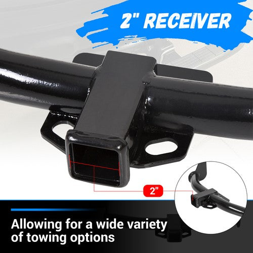 Solid Spare Bumper Class III Trailer Hitch 2" Receiver For Honda CRV 2007-2011 Powder Coated