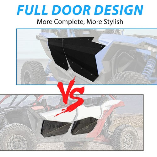 Solid Spare 4PCS Aluminum Door Panel Powder Coated For CAN AM X3 Full Doors 17 18 19 20-2024