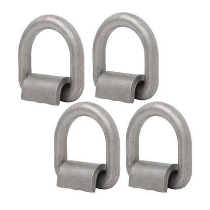 Solid Spare 4 Pack 3/4" Weld On Forged D Ring with Welding Clip 26,500lbs Fracture Strength