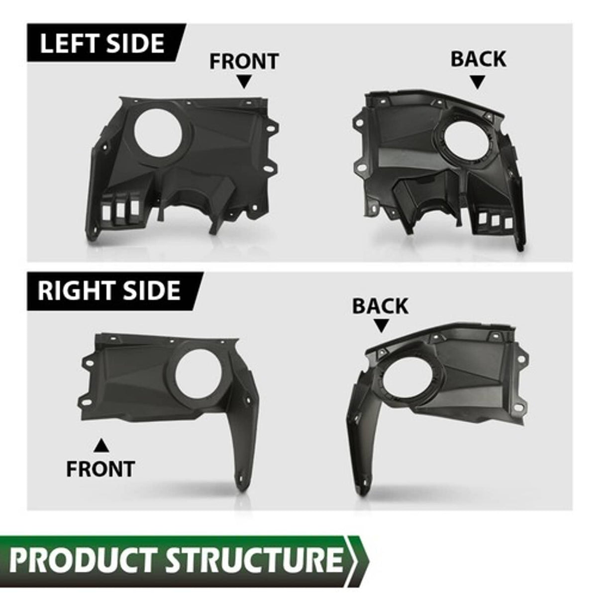 Solid Spare Front Dash Speaker Pods Stereo Panel Mount Kit Fit For Can-Am Maverick X3 17-24