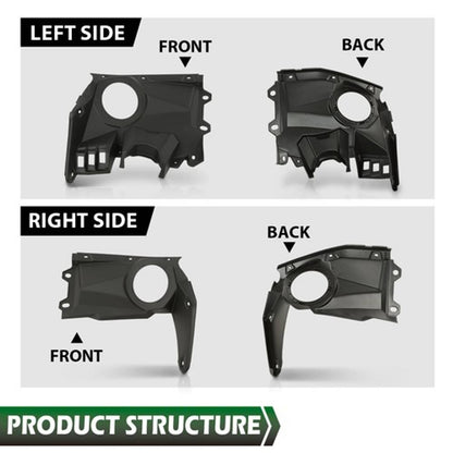 Solid Spare Front Dash Speaker Pods Stereo Panel Mount Kit Fit For Can-Am Maverick X3 17-24