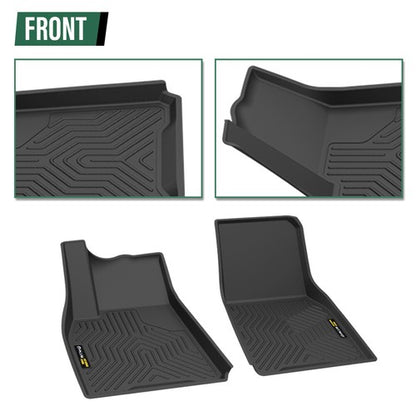 Solid Spare TPE Floor Mats+Cargo Liner Full Set Fit For 2020-2024 Tesla Model Y All-Weather