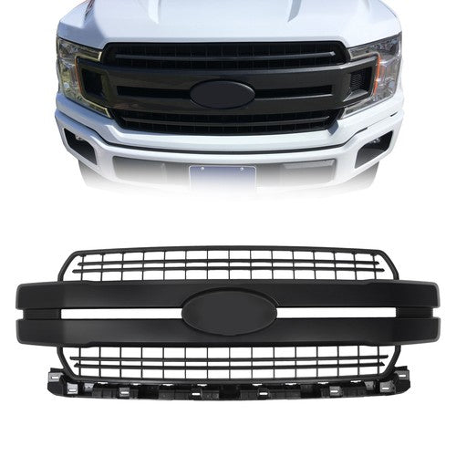 Solid Spare Front Bumper Upper Grille Replacement For Ford F-150 F150 Lariat 2018-2020 Truck