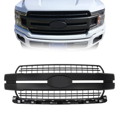 Solid Spare Front Bumper Upper Grille Replacement For Ford F-150 F150 Lariat 2018-2020 Truck