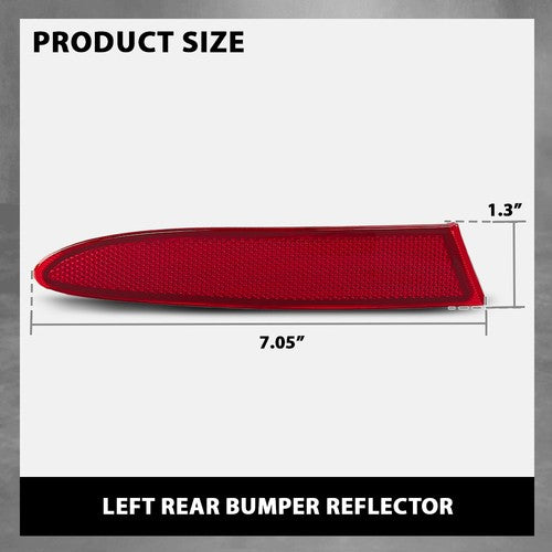Solid Spare Rear Bumper Reflector Left Driver Side Red Fit For 2011-2017 BMW X3 BM1184104