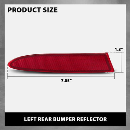 Solid Spare Rear Bumper Reflector Left Driver Side Red Fit For 2011-2017 BMW X3 BM1184104