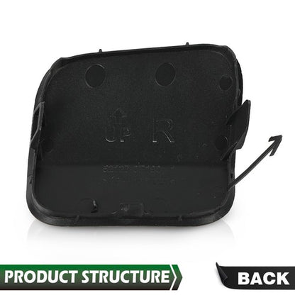 Solid Spare Fit For 20-23 Toyota Highlander Front Bumper Tow Eye Hook Cover Right Side