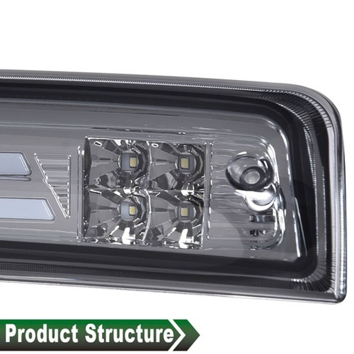 Solid Spare Fit For 2009-2018 Dodge Ram 1500 2500 3500 Smoke LED 3rd Brake Light Cargo Lamp