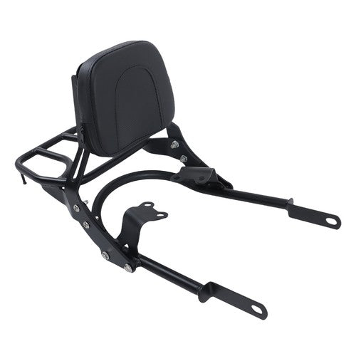Solid Spare Backrest Sissy Bar w/ Luggage Rack For Bonneville T100 T120/Black 2016-24 US