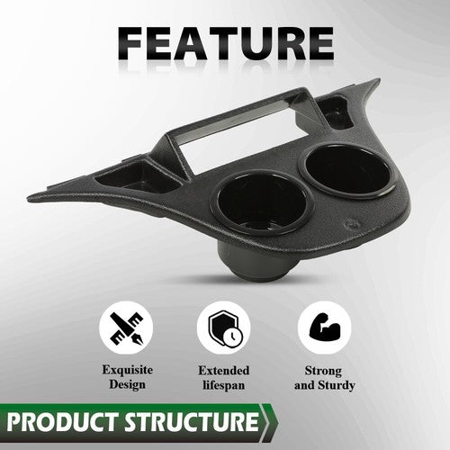 Solid Spare Fit For Yamaha Drive Dash Mounted Cup Holder Radio Adapter Black