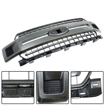 Solid Spare JL3Z-8200-FCPTM Hood Grille Bumper Upper Gray Set For Ford F-150 2018-2020 New