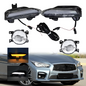 4PCS LED Double Color Fog LIghts & Turn Signal Lights For 2014-2020 Infiniti Q50