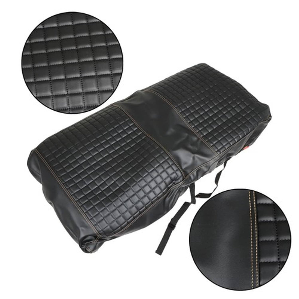 Solid Spare Front And Rear Seat Covers 4Pcs Black 1994-2013 For EZGO Medalist TXT Golf Carts