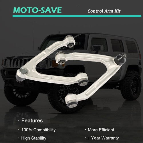 Solid Spare Fit For Hummer H3 H3T Series Set of 4 Control Arm Ball Joint Front Upper Lower