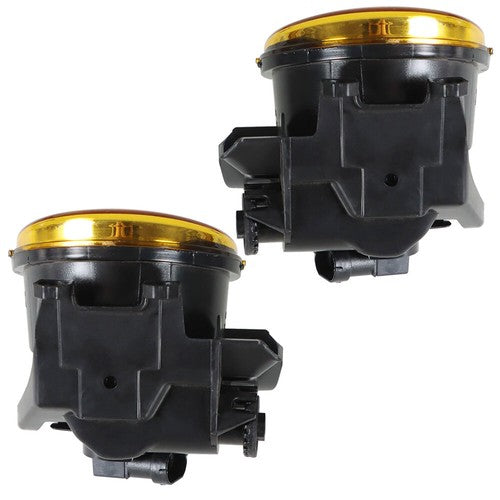 Solid Spare Side RH+LH For 16-20 Toyota Tacoma Amber Lens Clear Fog Lights Assembly