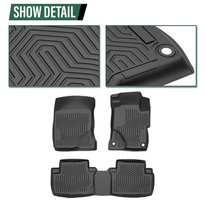 Solid Spare Fit For 2012-2015 Honda Civic Sedan All Weather TPE Floor Mats Protection Liners