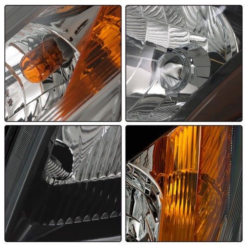 Solid Spare Headlight Black For Toyota Prius 2006 2007 2008 2009 Headlamp Left+Right Side