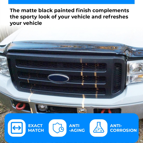 Solid Spare Black Painted Grille Assembly For Ford 05-07 F250 F350 Super Duty FOR FO1200457