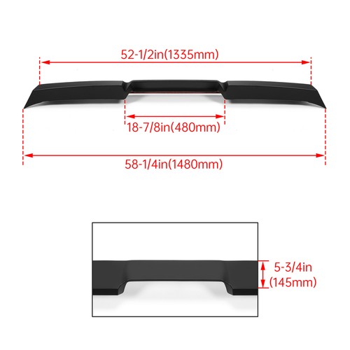 Solid Spare For Toyota Tundra 2014-2021 Roof Rear Cab Spoiler Wing Replace for 985399
