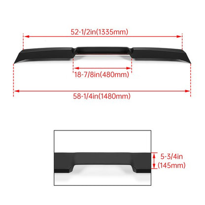 Solid Spare For Toyota Tundra 2014-2021 Roof Rear Cab Spoiler Wing Replace for 985399
