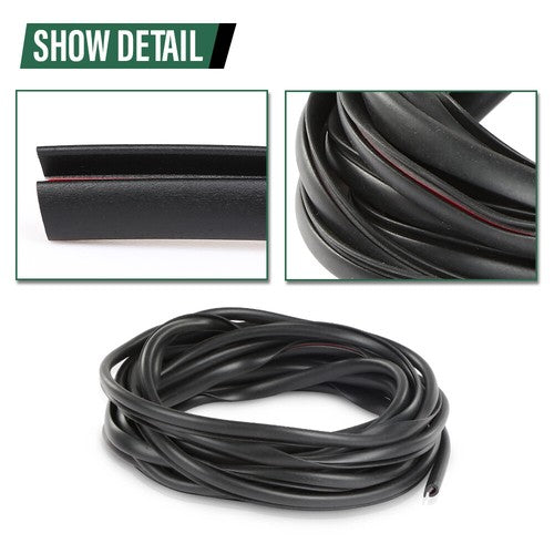 Solid Spare 18ft Universal Fender Flare Edge Trim Fender Flare Wheel Arch Rubber Seal