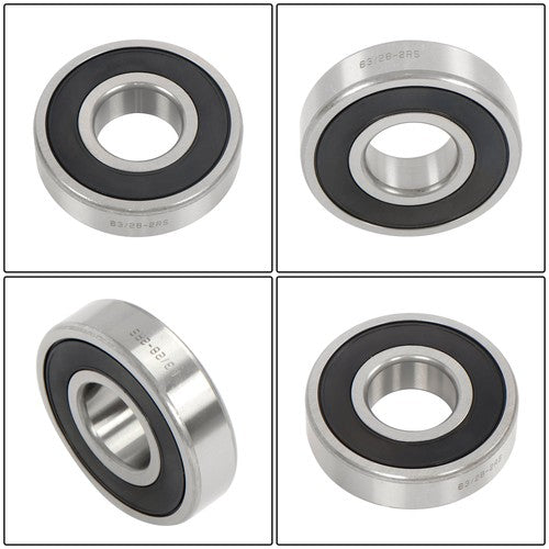 Solid Spare 4Pcs 63/28-2RS Bearings 28×68×18mm Double Rubber Seals Deep Groove Ball Bearing