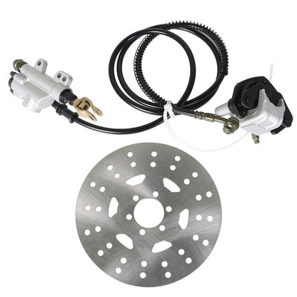 Solid Spare Rear Hydraulic Brake Caliper Assembly + Disc Rotor Kit For ATV Go-kart Fast Ship