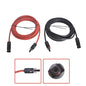 Solid Spare 1 Pair 12AWG Black + Red Solar Panel Extension Cable Wire Connector