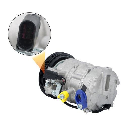 Solid Spare AC A/C Compressor & Clutches For Porsche Panamera Cayenne 2017-2023 2.9L 3.0L