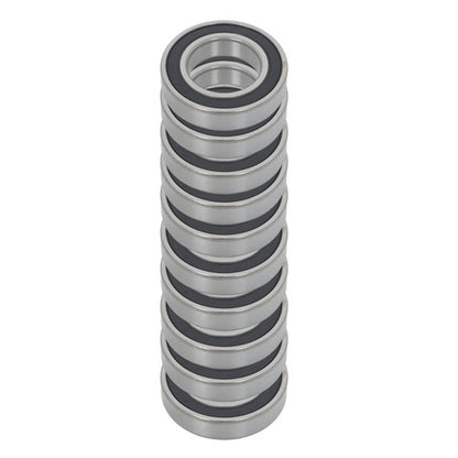 Solid Spare 10Pcs 6007-2RS Bearings 35×62×14mm Double Rubber Seals Deep Groove Ball Bearing